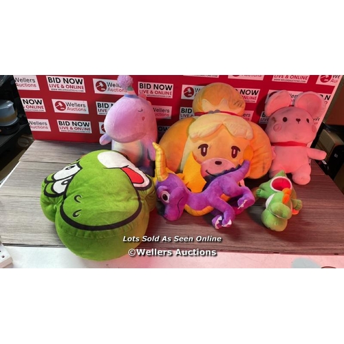 7176 - 6X PLUSH TOYS INCL. ENJI, MARIO AND ANIMAL CROSSING / SEE IMAGES / H14