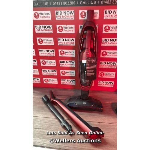 7198 - AEG QX7-ANIM ANIMAL 2-IN-1 CORDLESS VACUUM CLEANER, CHILLI RED / UNTESTED / SIGNS OF USE / WITHOUT C... 