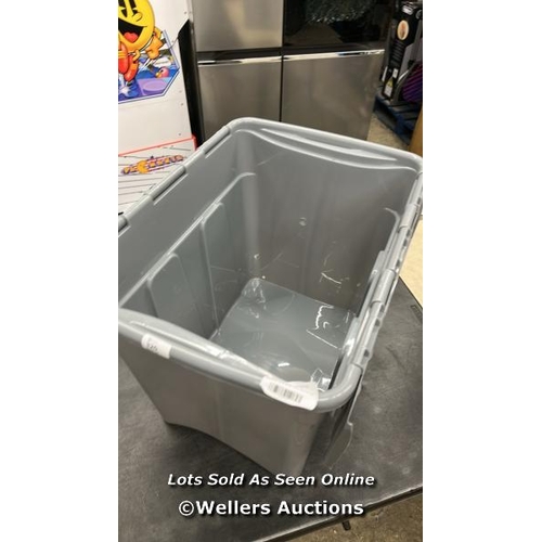 320 - WHAM 80 LITRE GREY CROC BOX & LID / NEW / P16