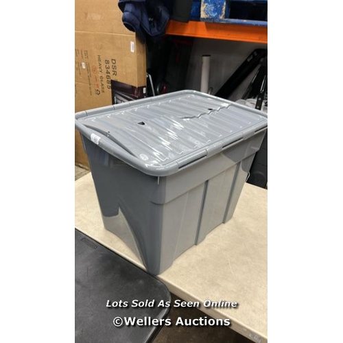 321 - WHAM 80 LITRE GREY CROC BOX & LID / NEW / P16