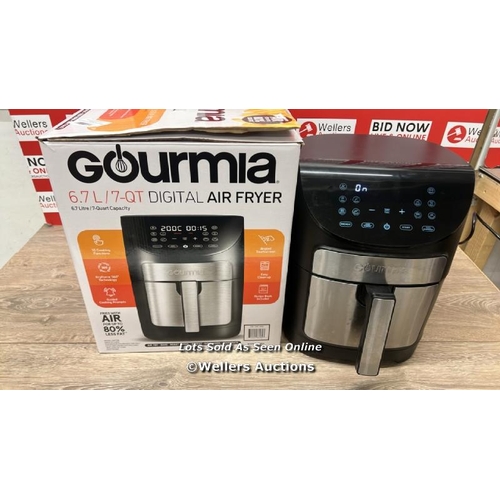 329 - GOURMIA 6.7L DIGITIAL AIR FRYER / POWERS UP, SIGNS OF USE  / E20