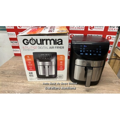 331 - GOURMIA 6.7L DIGITIAL AIR FRYER / POWERS UP, SIGNS OF USE  / E11