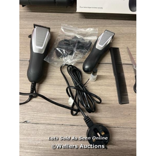 50 - WAHL DELUXE COMBI HAIR CLIPPER KIT / POWERS UP / SIGNS OF USE / E86