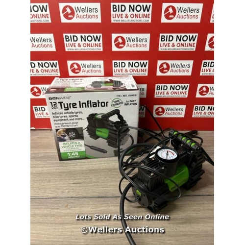 71 - BON AIRE TC12CUK 12V INFLATOR / MISSING GLASS ON GAUGE / SIGNS OF USE / E79