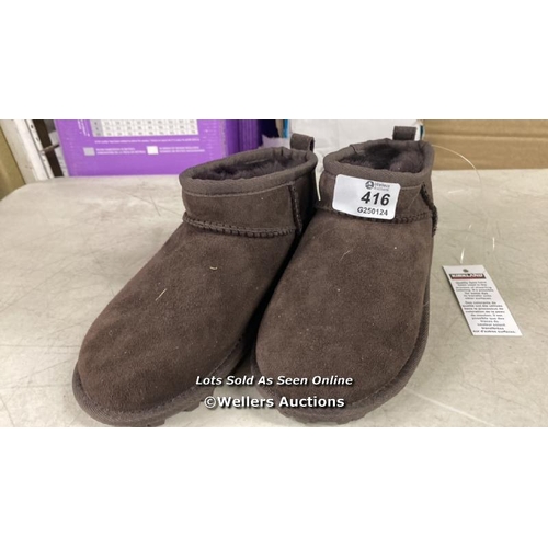 416 - CHILDRENS NEW ANKLE SHEARLING BOOTS / UK 11