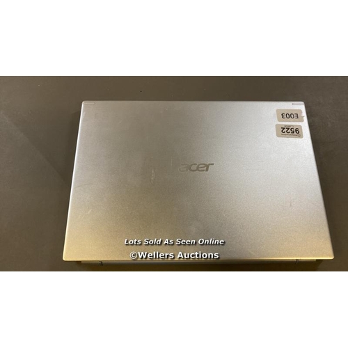 9522 - ACER ASPIRE 5 / 8GB RAM / 500GB HD / I5-1135G7 @ 2.40GHZ / SN: NXA68K0071520AB283400  / RELOADED WIT... 