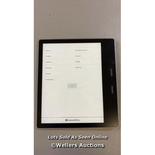 9577 - AMAZON KINDLE OASIS - 9TH GEN / S8IN4O / RESTORED TO FACTORY DEFAULTS