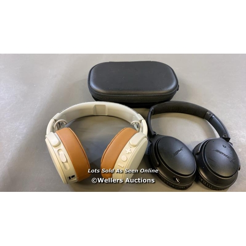 9607 - X1 SKULLCANDY HEADPHONES MODEL S6CRW AND X1 BOSE HEADPHONES INCL. CASE