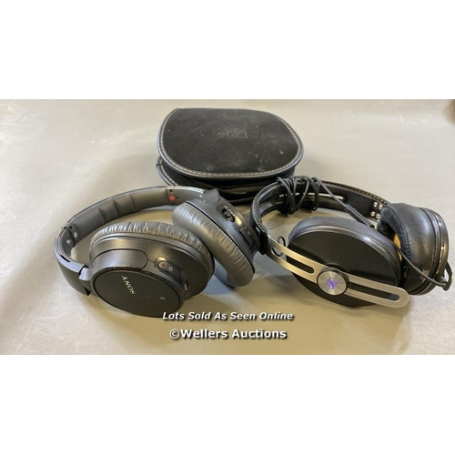 9612 - X1 SONY WH-CH700N HEADPHONES AND X1 SENNHEISER MOMENTUM HEADPHONES