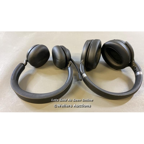 9613 - X1 SENNHEISER HD 450BT HEADPHONES AND X1 JABRA HEADSET MODEL HSC110W