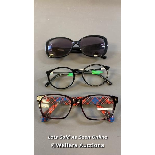 9760 - X3 GLASSES FRAMES INCL. CHANEL, VIVIENNE WESTWOOD AND LIBERTY