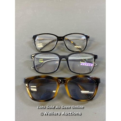 9762 - X3 GLASSES FRAMES INCL. DKNY, TED BAKER AND PRADA