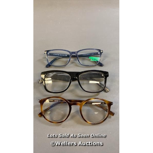 9763 - X3 GLASSES FRAMES INCL. HUGO BOSS, MARC JACOBS AND TOM FORD