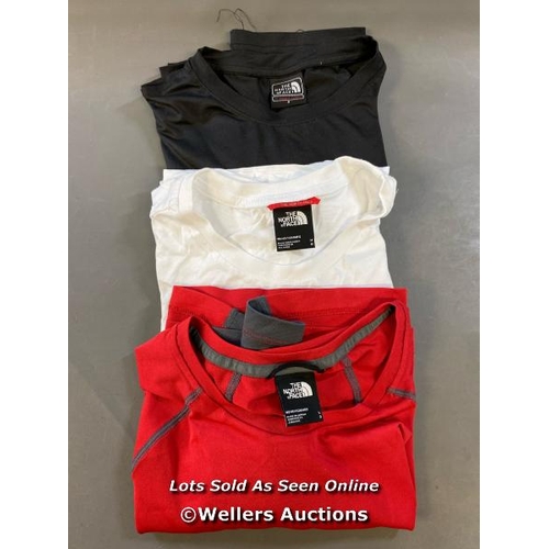 9771 - X3 THE NORTH FACE T-SHIRTS SIZES S, M AND L