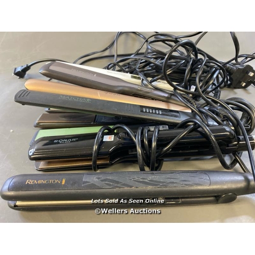 9774 - X6 HAIR STRAIGHTENERS INCL. REMINGTON, GHD, SONAR, TITAN AND MATCHA