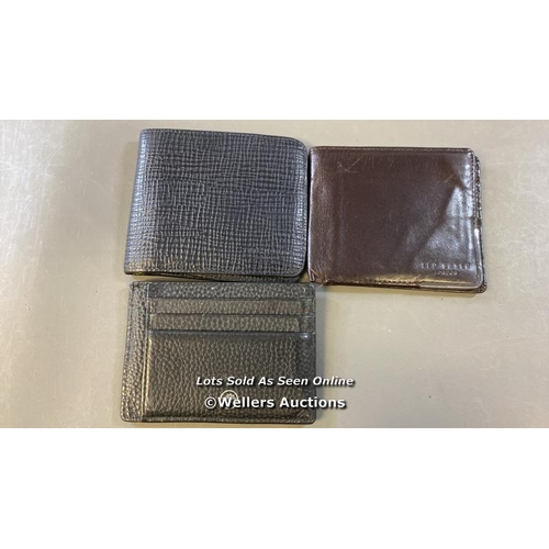 9783 - X3 WALLETS INCL. TED BAKER AND MULBERRY