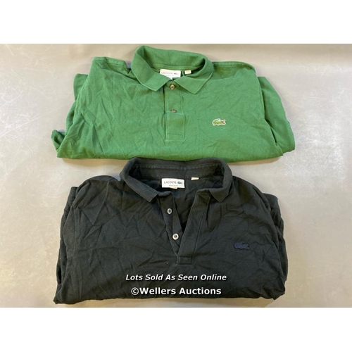 9793 - X2 LACOSTE POLO SHIRT SIZE 5/FR