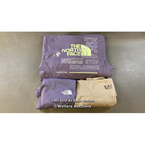 9795 - X1 THE NORTH FACE JUMPER SIZE XS, X1 EMPORIO ARMANI TROUSERS SIZE S AND X1 THE NORTH FACE TROUSERS S... 