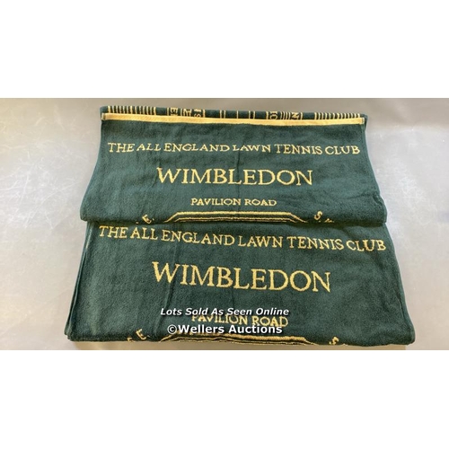 9796 - X2 NEW WIMBLEDON CENTRE COURT CENTENARY TOWELS