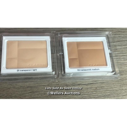 8234 - 6X ASSORTED NEW CLARINS PARIS POWDER FOUNDATION  / G3