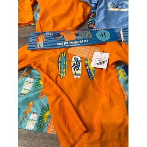 4418 - 7X CHILDRENS NEW UV SKINZ 3PC SWIMWEAR SET / SIZE 4T / C26