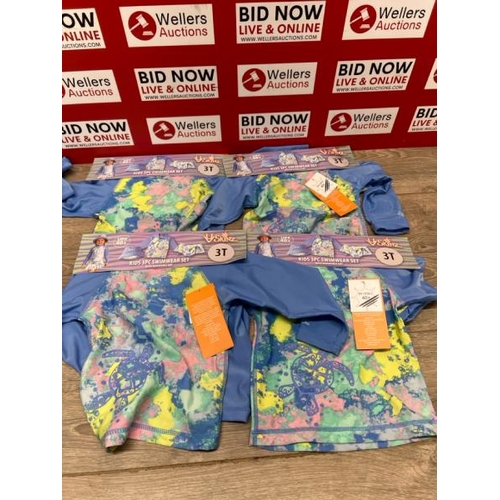 4423 - 4X CHILDRENS NEW UV SKINZ 3PC SWIMWEAR SET / SIZE 3T / C26