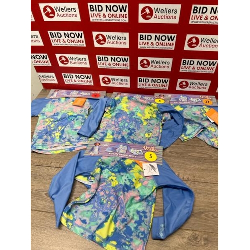 4424 - 4X CHILDRENS NEW UV SKINZ 3PC SWIMWEAR SET / MIXED SIZES / C26