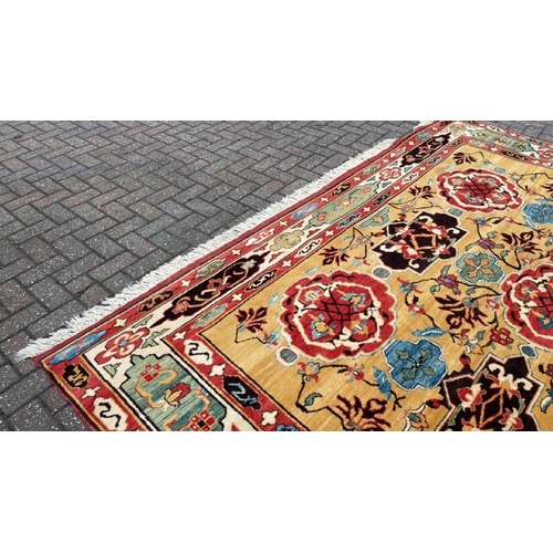 15 - LARGE ORIENTAL STYLE RUG 374CM (L) X 295CM (W), IN CARPET CONTAINER / LOT LOCATION: WEYBRIDGE (KT13)