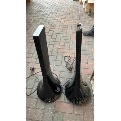 63 - PAIR OF PARROT BY SHARK FLOOR SPEAKERS, CONTAINER NO: 10030 / LOT LOCATION: WEYBRIDGE (KT13)