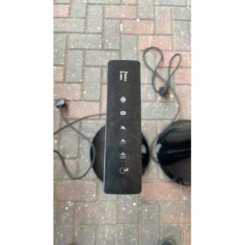 63 - PAIR OF PARROT BY SHARK FLOOR SPEAKERS, CONTAINER NO: 10030 / LOT LOCATION: WEYBRIDGE (KT13)