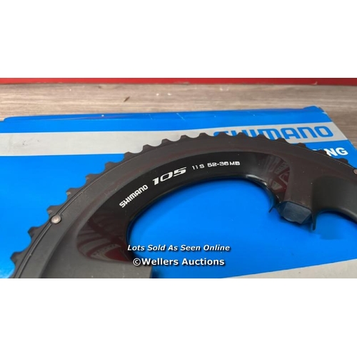 8047 - SHIMANO 105 11S 52-36MB CHAIN RING / APPEARS NEW, OPEN BOX / G28