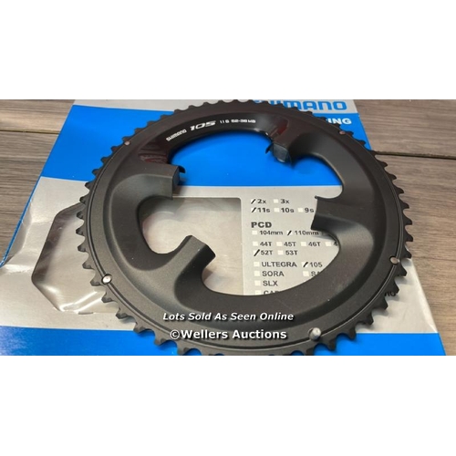 8047 - SHIMANO 105 11S 52-36MB CHAIN RING / APPEARS NEW, OPEN BOX / G28