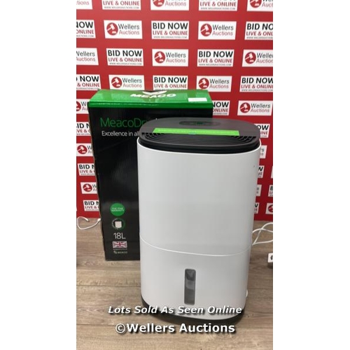 8089 - MEACODRY ARETE ONE 18L DEHUMIDIFIER & AIR PURIFIER, 70M� / VERY MINIMAL SIGNS OF USE / POWERS UP / P... 