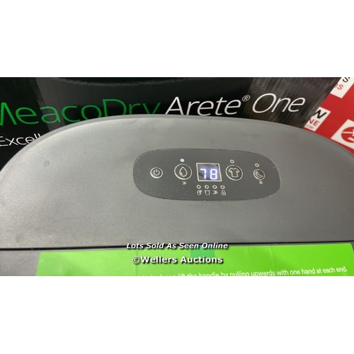 8089 - MEACODRY ARETE ONE 18L DEHUMIDIFIER & AIR PURIFIER, 70M� / VERY MINIMAL SIGNS OF USE / POWERS UP / P... 