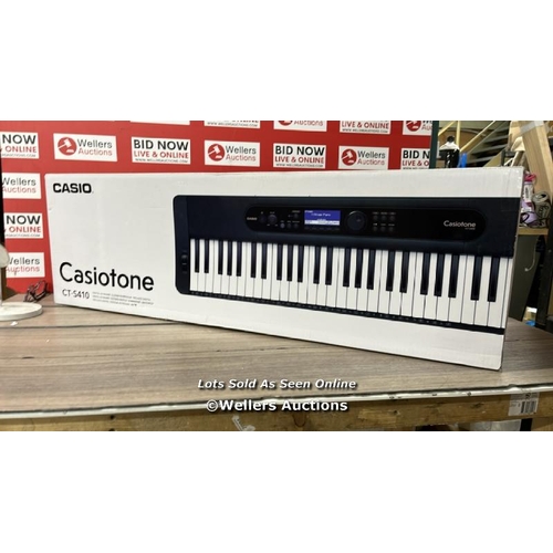 8151 - CASIO CT-S410AD PORTABLE KEYBOARD WITH TOUCH RESPONSE IN BLACK / APPEARS NEW & OPEN BOX / P7