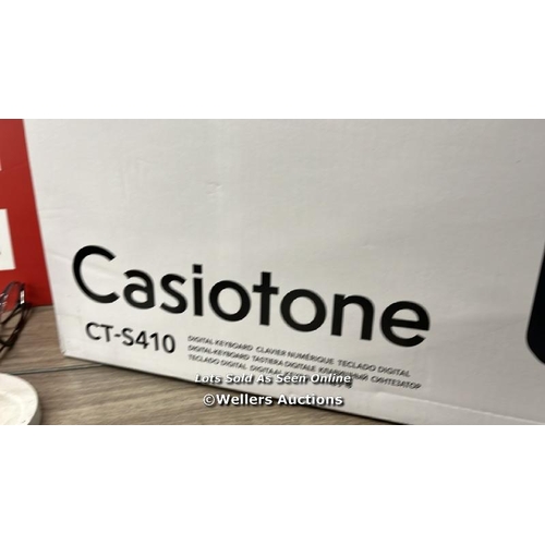 8151 - CASIO CT-S410AD PORTABLE KEYBOARD WITH TOUCH RESPONSE IN BLACK / APPEARS NEW & OPEN BOX / P7