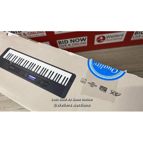 8151 - CASIO CT-S410AD PORTABLE KEYBOARD WITH TOUCH RESPONSE IN BLACK / APPEARS NEW & OPEN BOX / P7