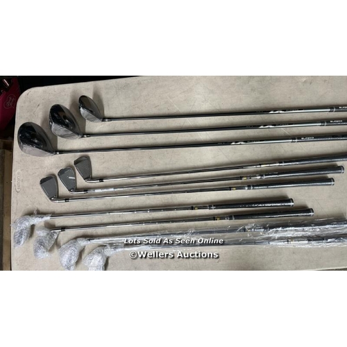 8152 - COBRA GOLF SET / COMPLETE SET OF 10 CLUBS / ALL APPEAR NEW WITH FILM WRAPPER / DAMAGED BOX / WITHOUT... 