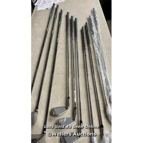 8152 - COBRA GOLF SET / COMPLETE SET OF 10 CLUBS / ALL APPEAR NEW WITH FILM WRAPPER / DAMAGED BOX / WITHOUT... 