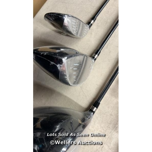 8152 - COBRA GOLF SET / COMPLETE SET OF 10 CLUBS / ALL APPEAR NEW WITH FILM WRAPPER / DAMAGED BOX / WITHOUT... 