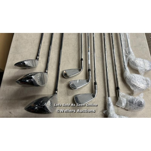 8152 - COBRA GOLF SET / COMPLETE SET OF 10 CLUBS / ALL APPEAR NEW WITH FILM WRAPPER / DAMAGED BOX / WITHOUT... 