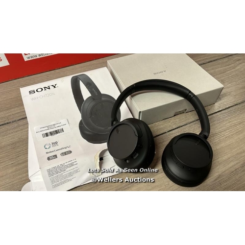 8155 - SONY WHCH720NB NOISE CANCELLING OVEREAR HEADPHONES / MINIMAL SIGNS OF USE / POWERS UP, CONNECTS AND ... 