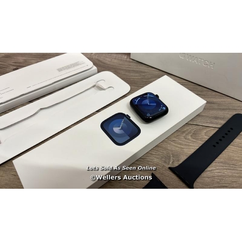 8206 - APPLE WATCH SERIES 9 / 45MM / MIDNIGHT / M-L / A2980 / SERIAL NO. GC2VWCD7RK / CUSTOMER CHANGE OF MI... 