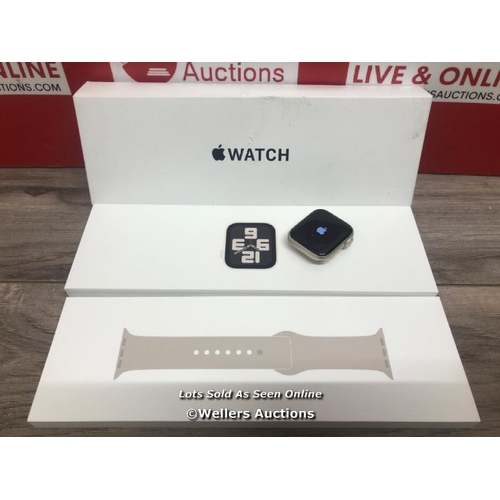 8207 - APPLE WATCH SE (2ND GEN) / 40MM / STARLIGHT / S-M / A2722 / MR9U3QA/A / SERIAL NO. GYHNY0H2JM / CUST... 