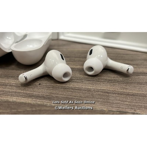 8208 - APPLE AIRPODS PRO (2ND GEN) / MTJV3ZM/A / SERIAL NO. KVKG1VYKNY / POWERS UP, CONNECTS AND PLAYS &  M... 