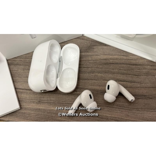 8208 - APPLE AIRPODS PRO (2ND GEN) / MTJV3ZM/A / SERIAL NO. KVKG1VYKNY / POWERS UP, CONNECTS AND PLAYS &  M... 