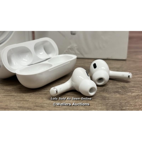 8209 - APPLE AIRPODS PRO (2ND GEN) / MTJV3ZM/A / SERIAL NO. K02Y9V69XN / POWERS UP, CONNECTS AND PLAYS & MU... 