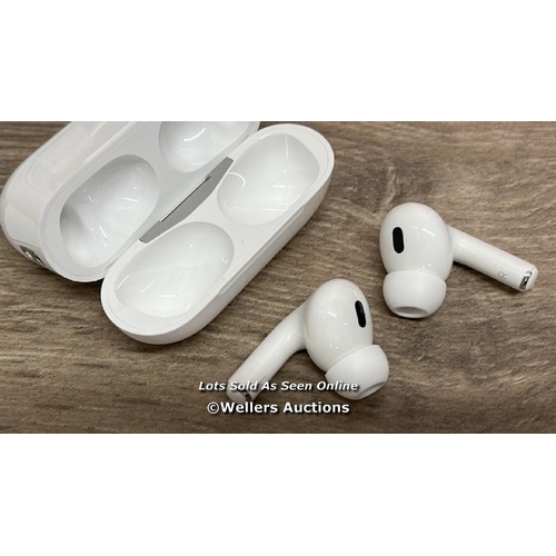 8209 - APPLE AIRPODS PRO (2ND GEN) / MTJV3ZM/A / SERIAL NO. K02Y9V69XN / POWERS UP, CONNECTS AND PLAYS & MU... 