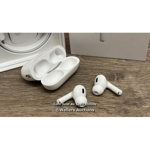 8210 - APPLE AIRPODS PRO (2ND GEN) / MTJV3ZM/A / SERIAL NO. JHFVF9NVWV / POWERS UP, CONNECTS  & PLAYS MUSIC... 