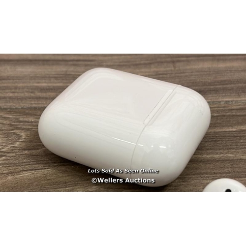 8214 - APPLE AIRPODS (2ND GEN) / MV7N2ZM/A / SERIAL NO. H0QJ8B2KLX2Y / POWERS UP, CONNECTS  & PLAYS MUSIC /... 